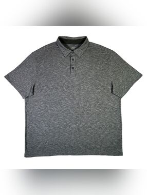 G.H. Bass & Co. Mens XXL Polo Shirt Gray Heather Performance Stretch Summer Golf